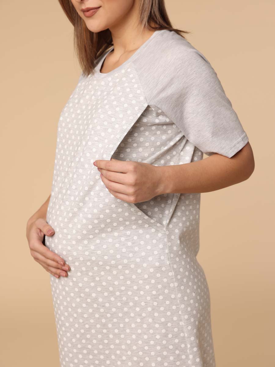  серый меланж/белый