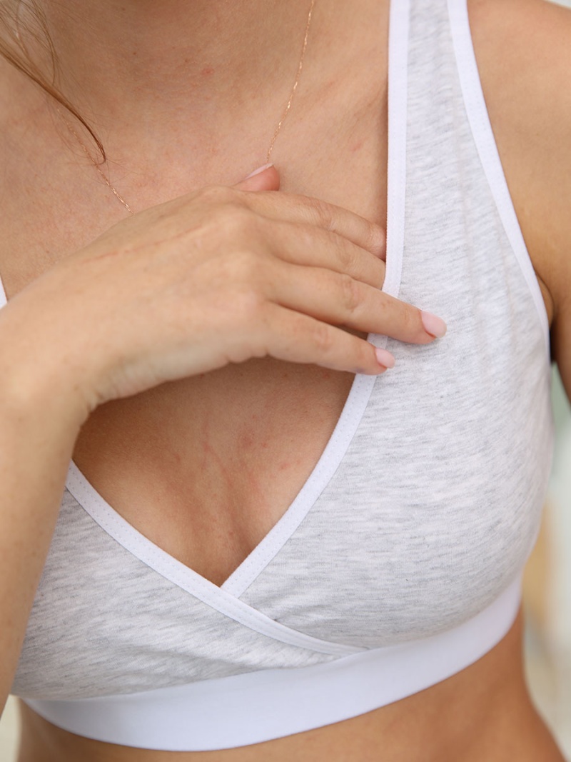  серый меланж/белый