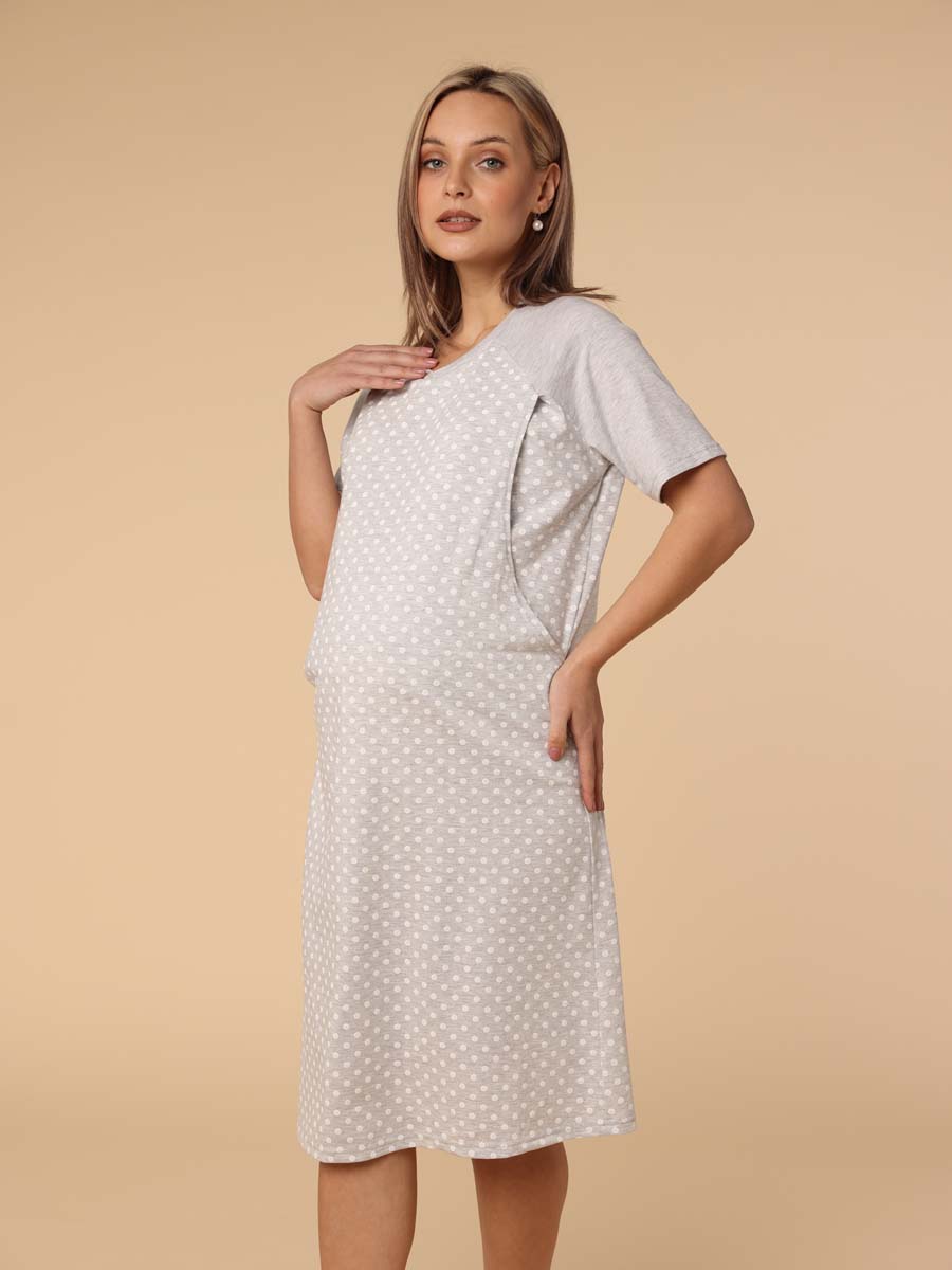  серый меланж/белый