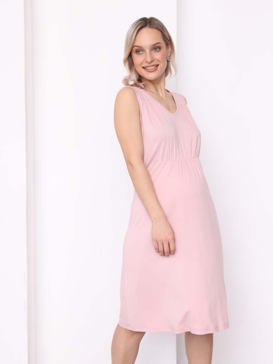 Ночная сорочка для беременных в роддом 54009 домашнее платье розовый