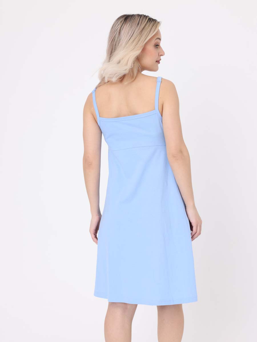 Халат и сорочка для беременных и кормящих в роддом костюм голубой