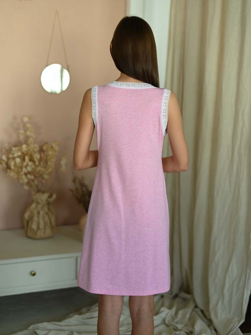  розовый меланж/белый