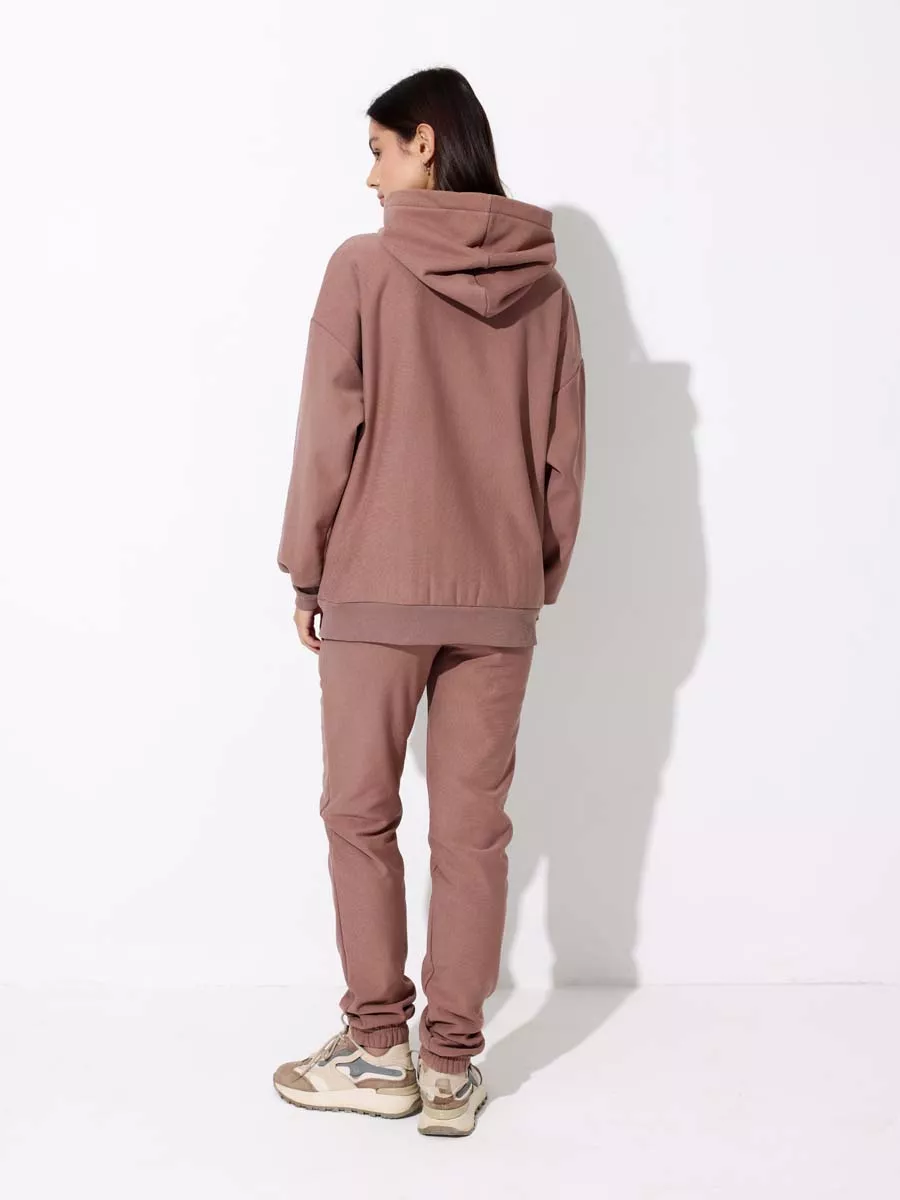 Брюки для беременных теплые джоггеры коричневый/15914008