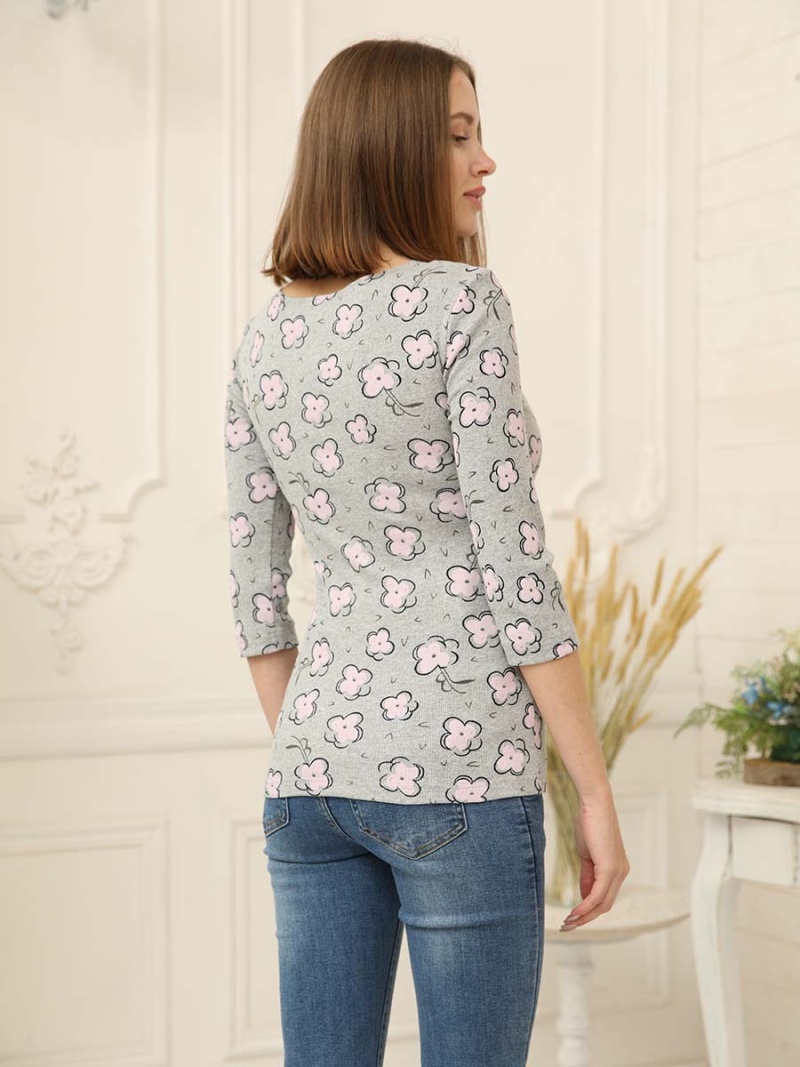  серый/розовый