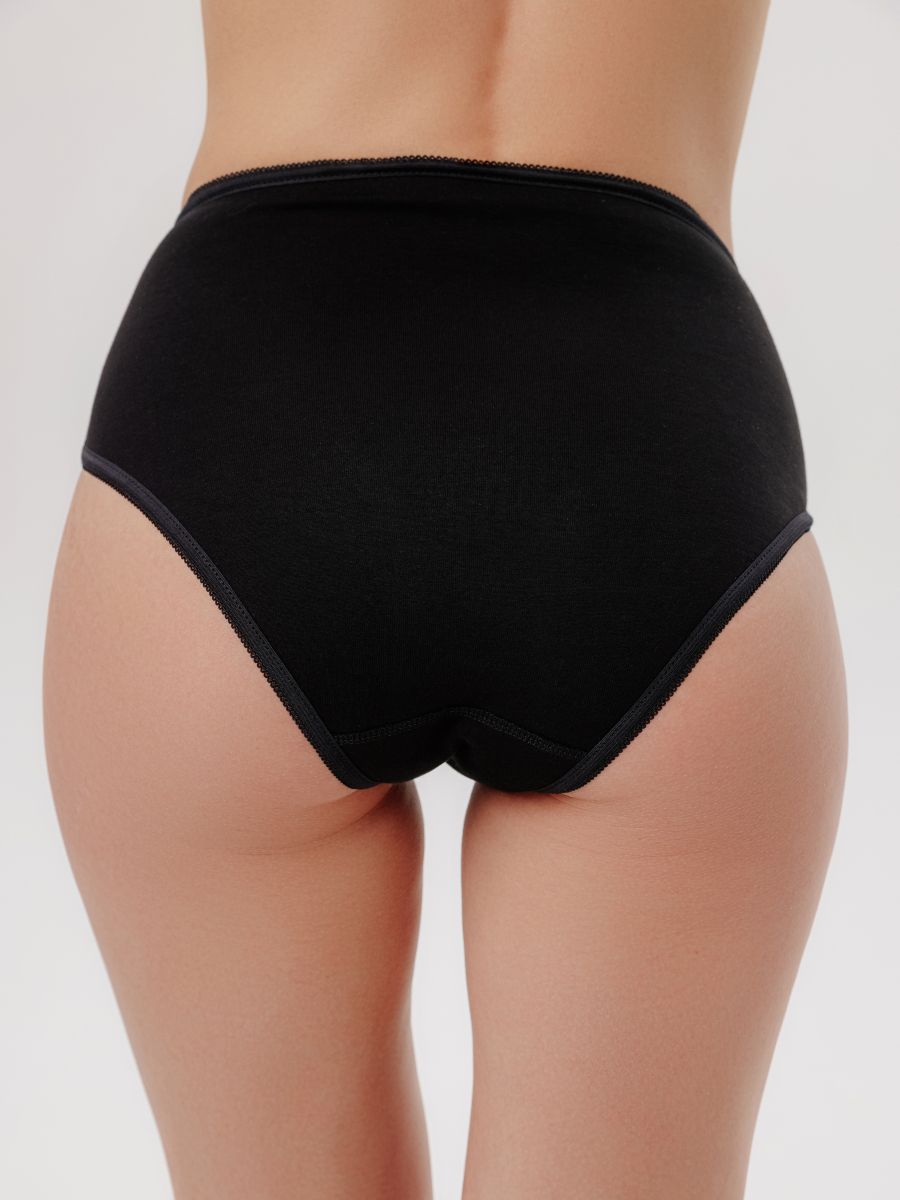 Трусы комплект трусов 3 шт 07202 слипы хлопок молочный/синий/черный