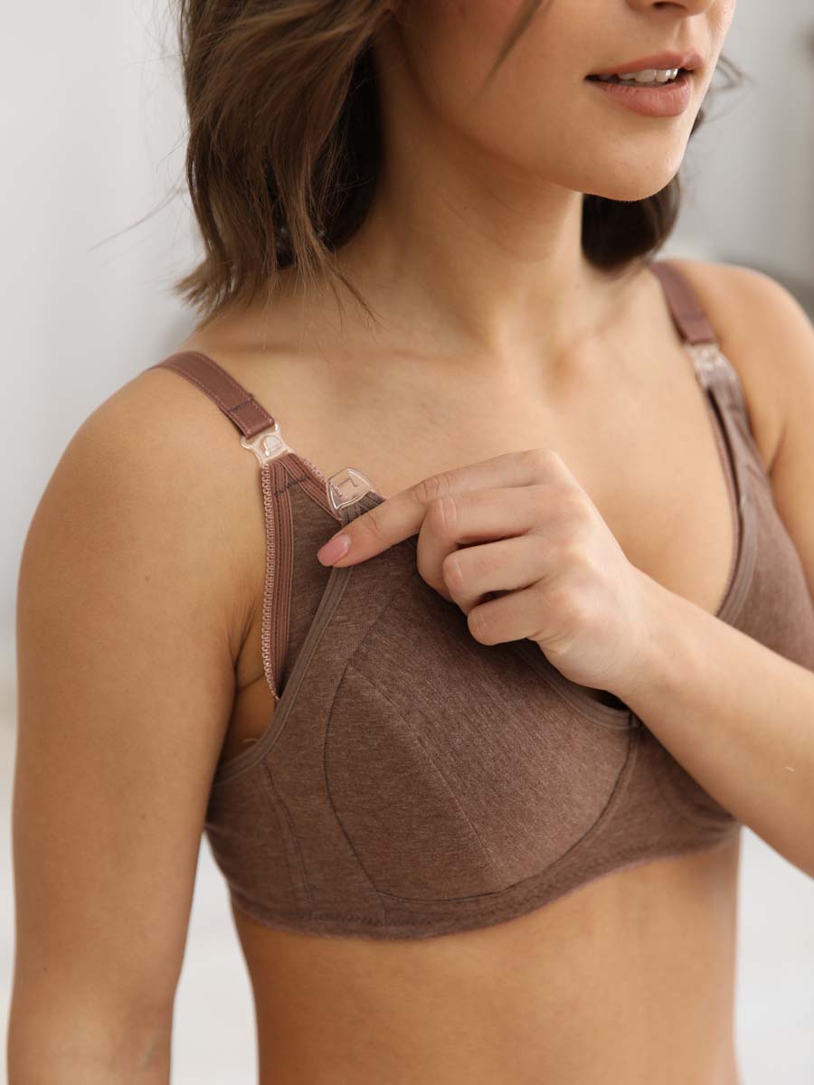 Бюстгальтер для беременных и кормящих 9733 коричневый