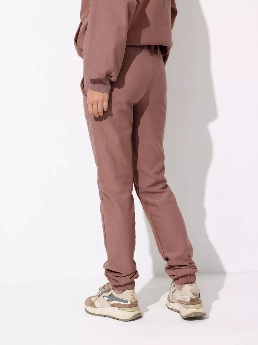 Брюки для беременных теплые джоггеры коричневый/15914008