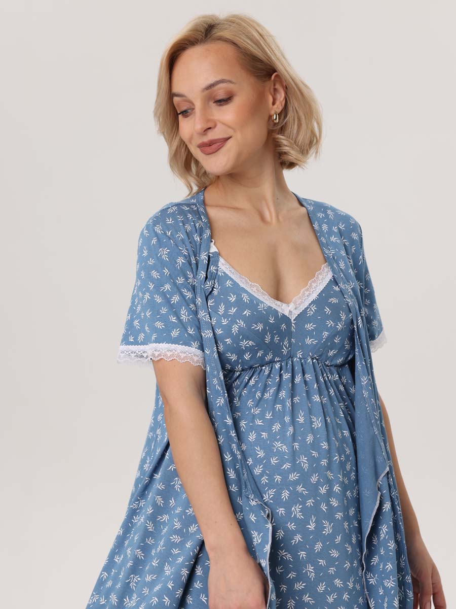  голубой/белый