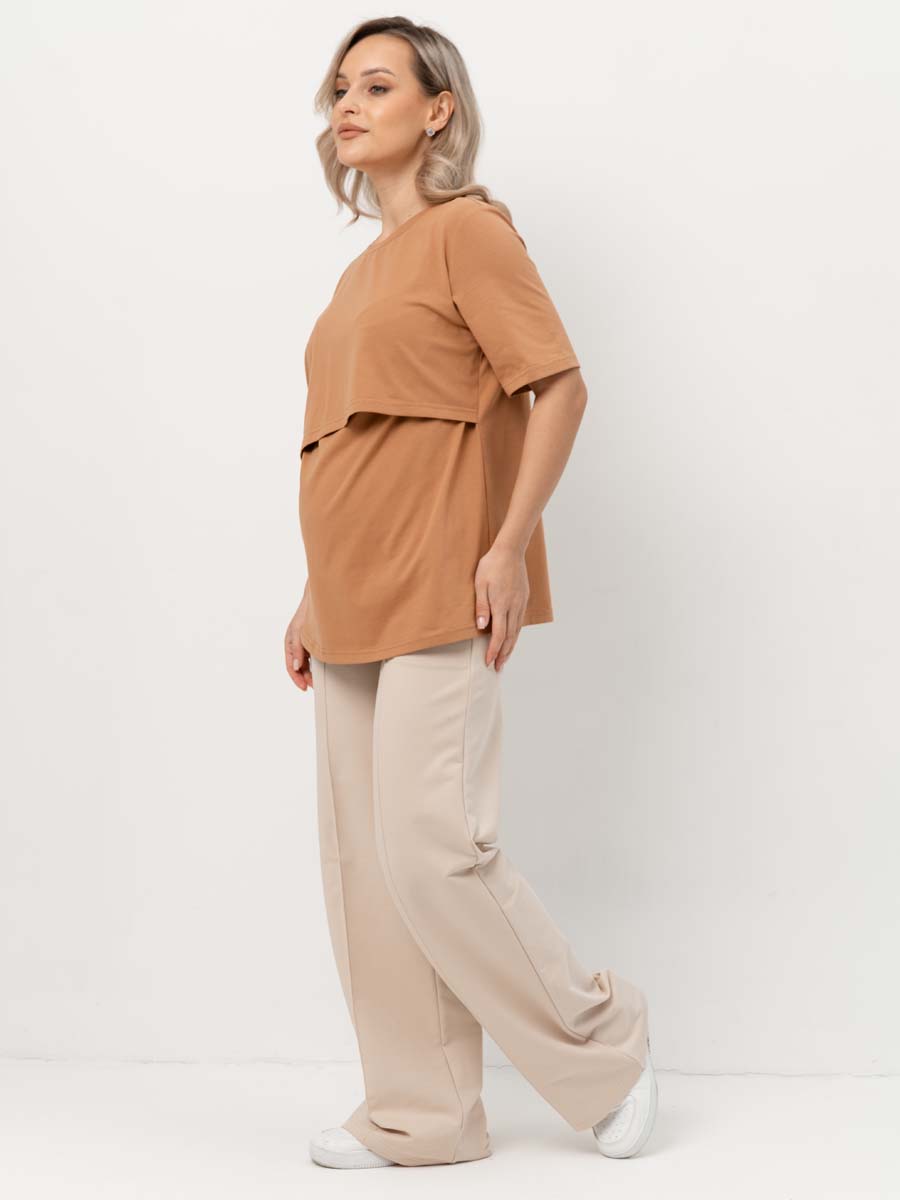 Футболка для беременных и кормящих бронзовый