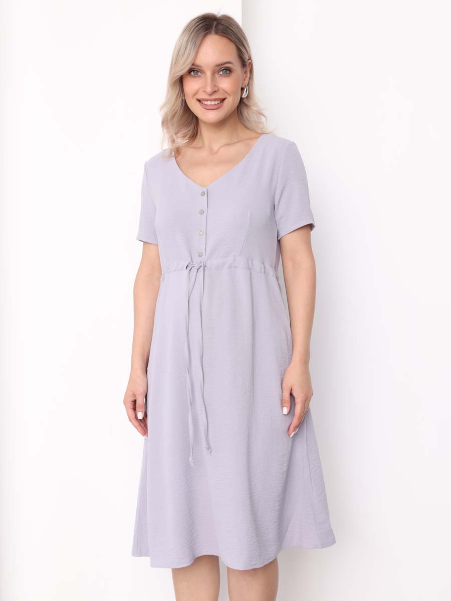 Платье летнее для беременных и кормящих 73712 серый