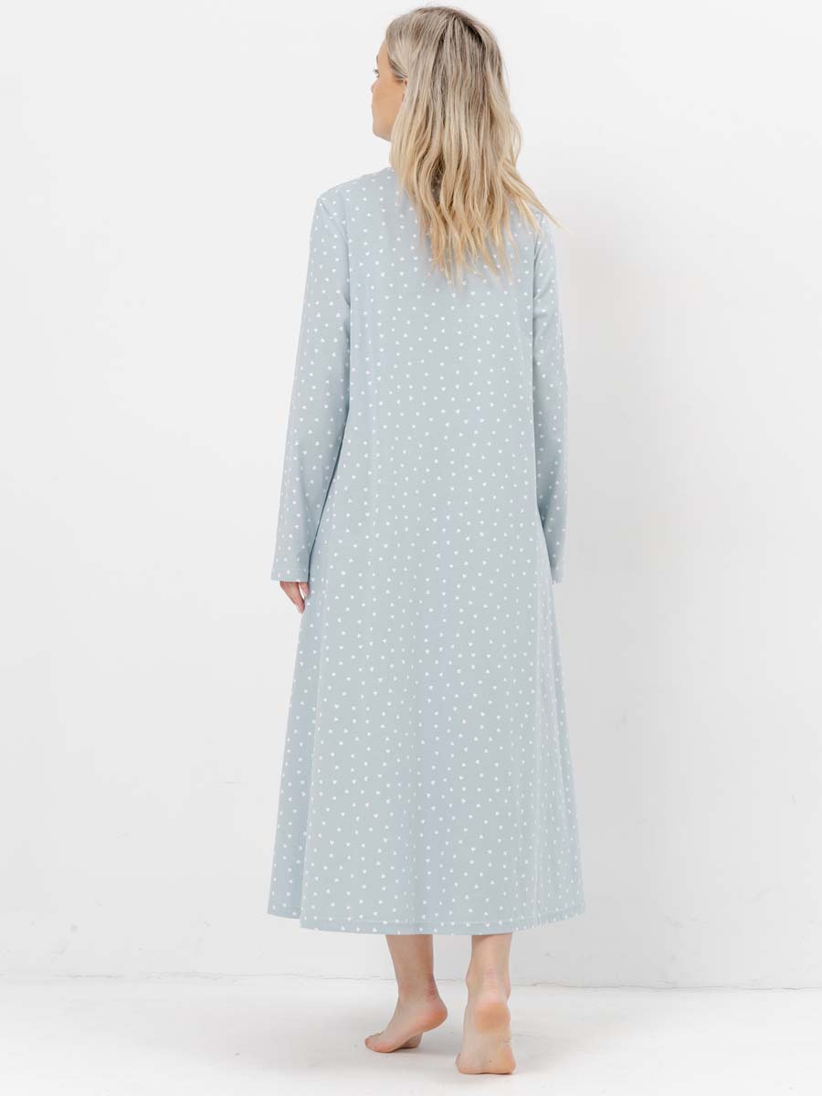 Ночная сорочка для беременных и кормления серебристый/белый