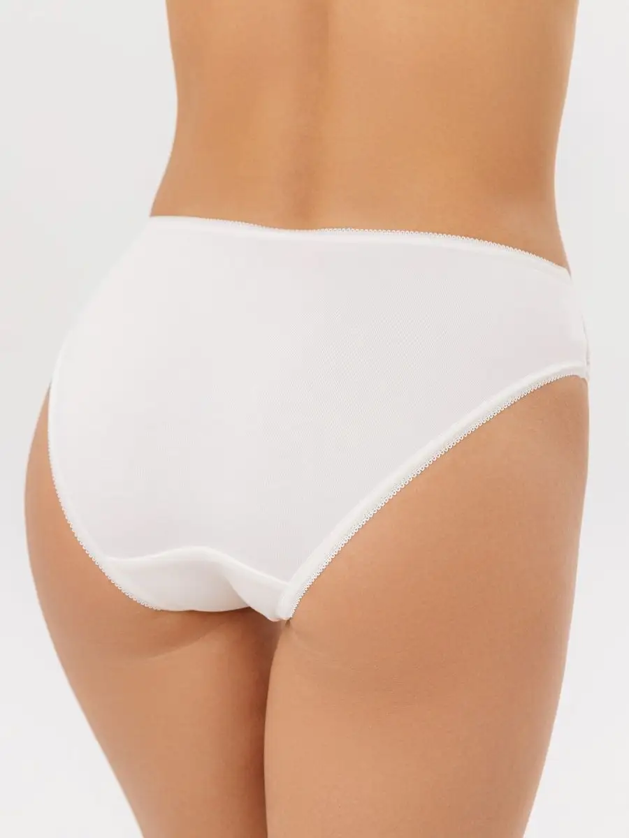 Трусы женские хлопок 28102 кружевные молочный