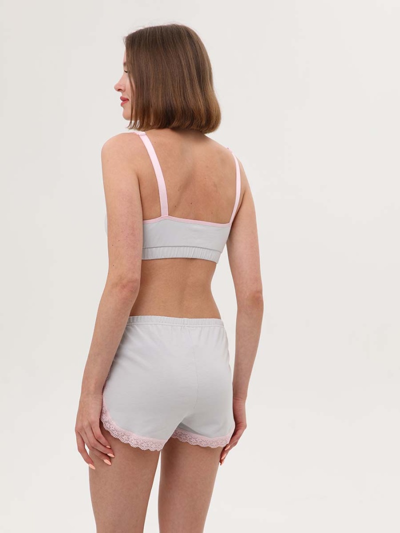  серый/розовый