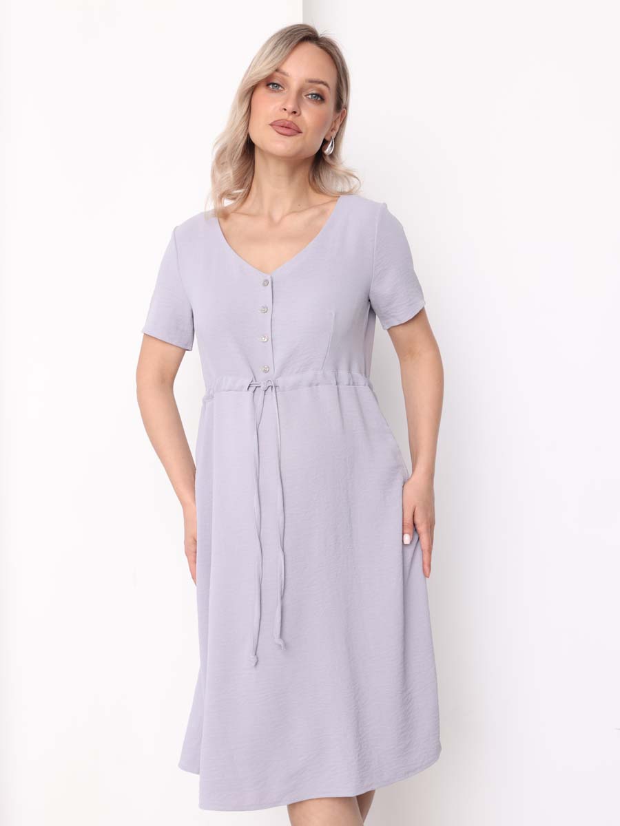 Платье летнее для беременных и кормящих 73712 серый