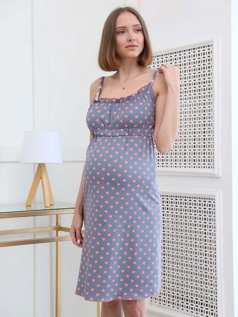  серый/коралловый