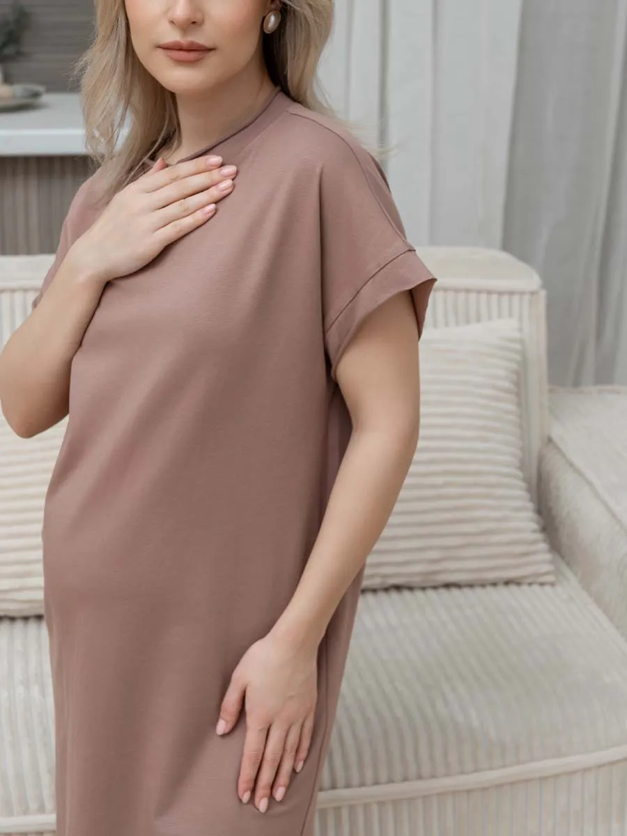 Домашнее платье сорочка шоколад