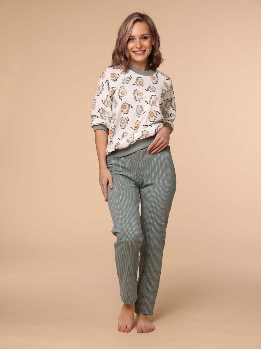  молочный/оливковый