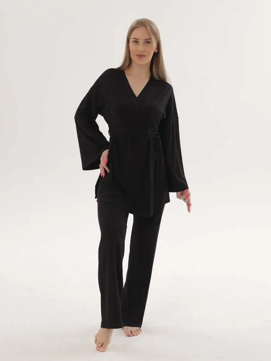 Кимоно домашний костюм черный
