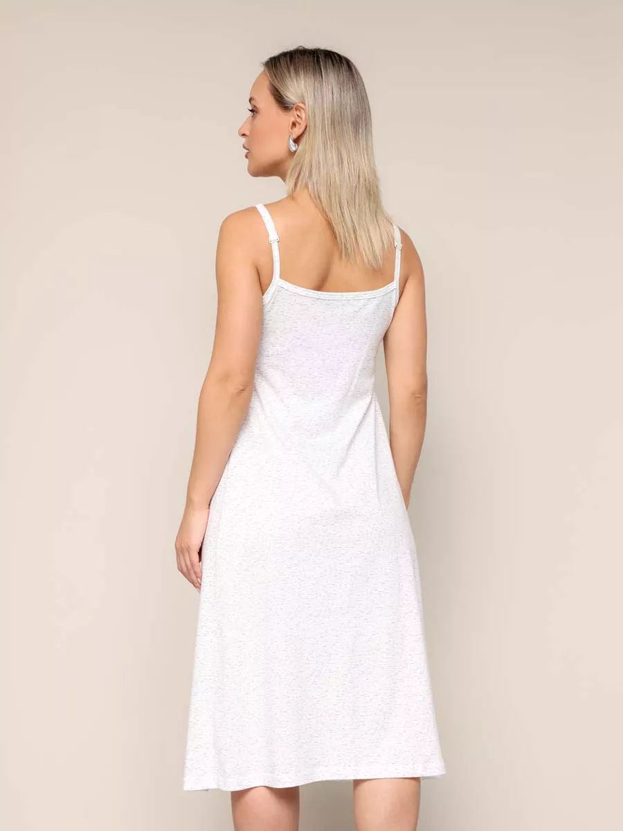 Халат и сорочка для беременных и кормящих в роддом костюм бежевый/молочный