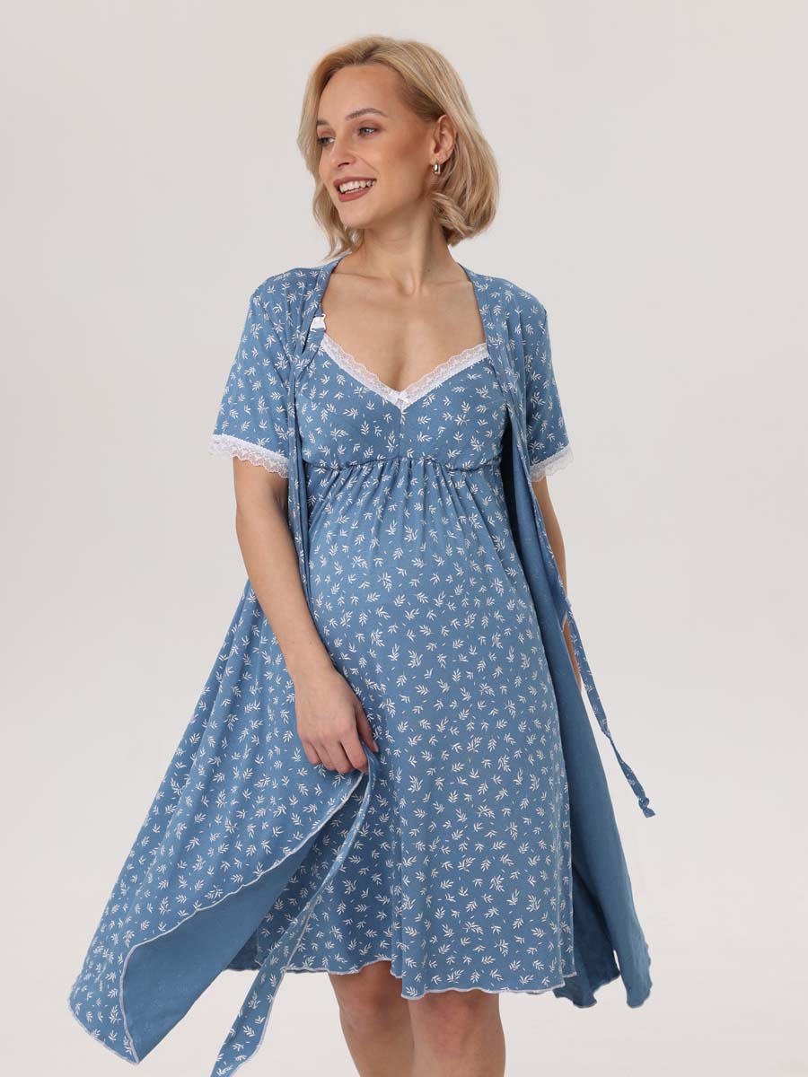  голубой/белый