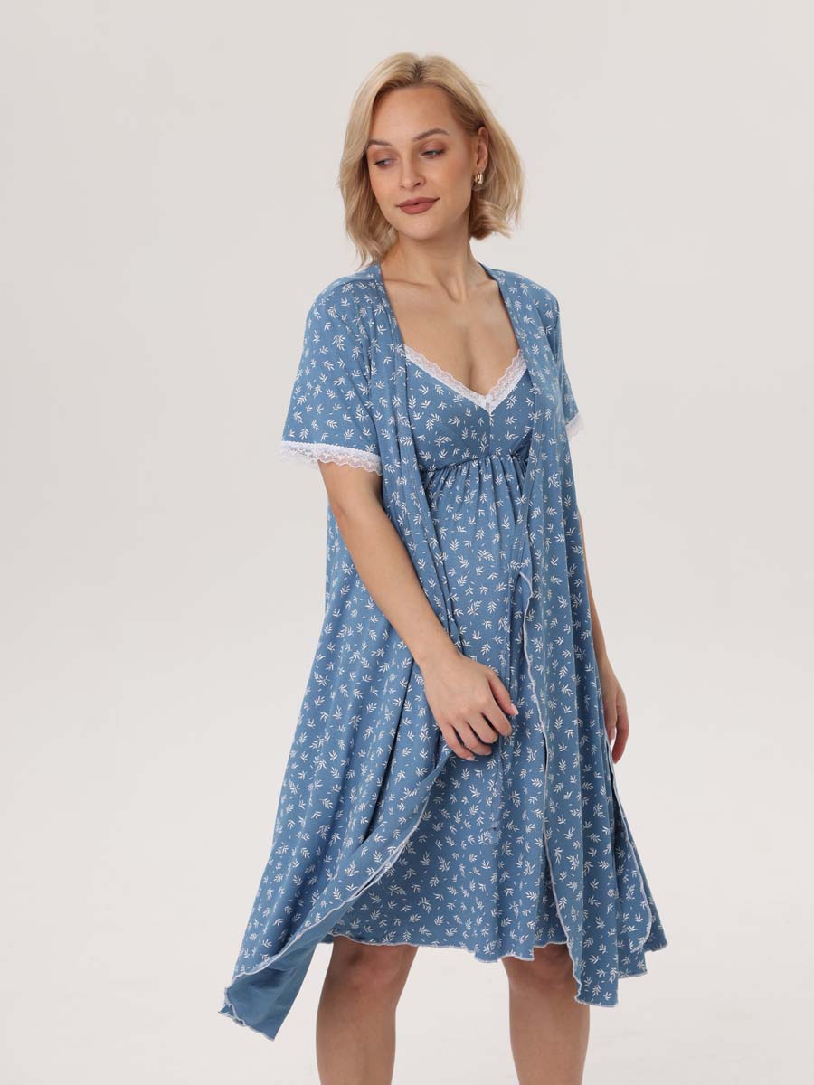  голубой/белый