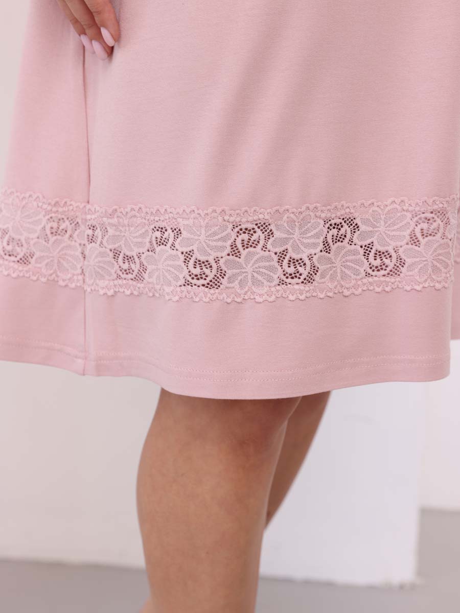 Ночная сорочка для беременных и кормящих 48509 розовый