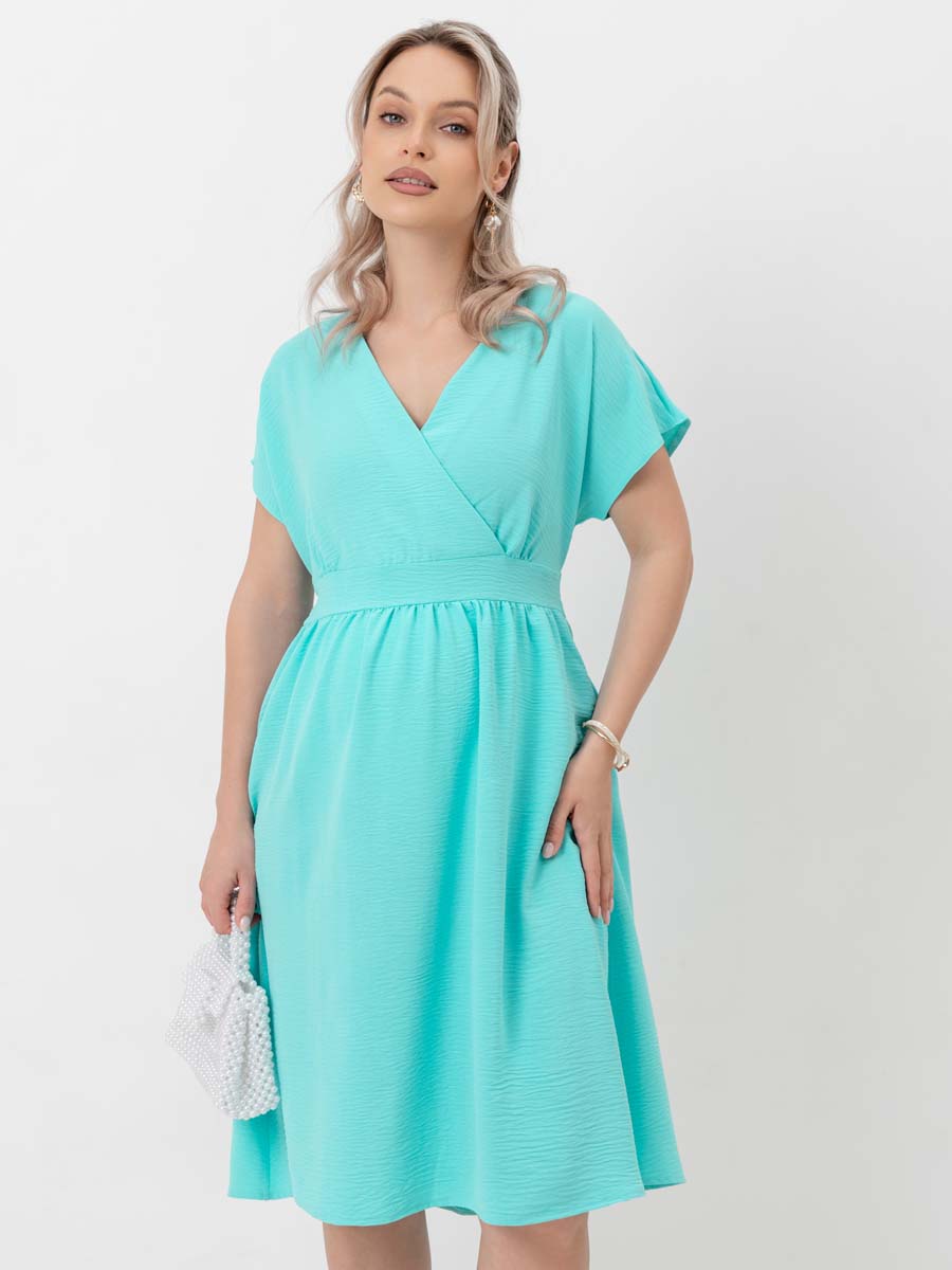 Платье летнее для беременных и кормящих 	бирюзовый