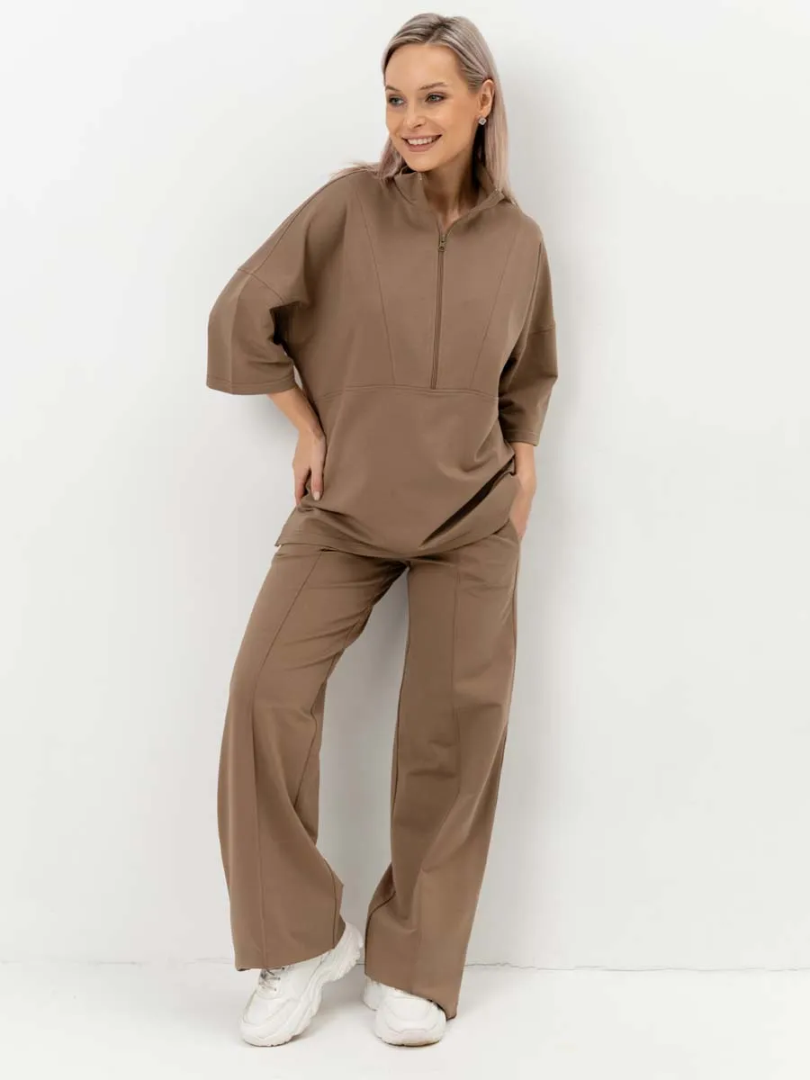 Костюм для беременных джемпер брюки 16434 мокко