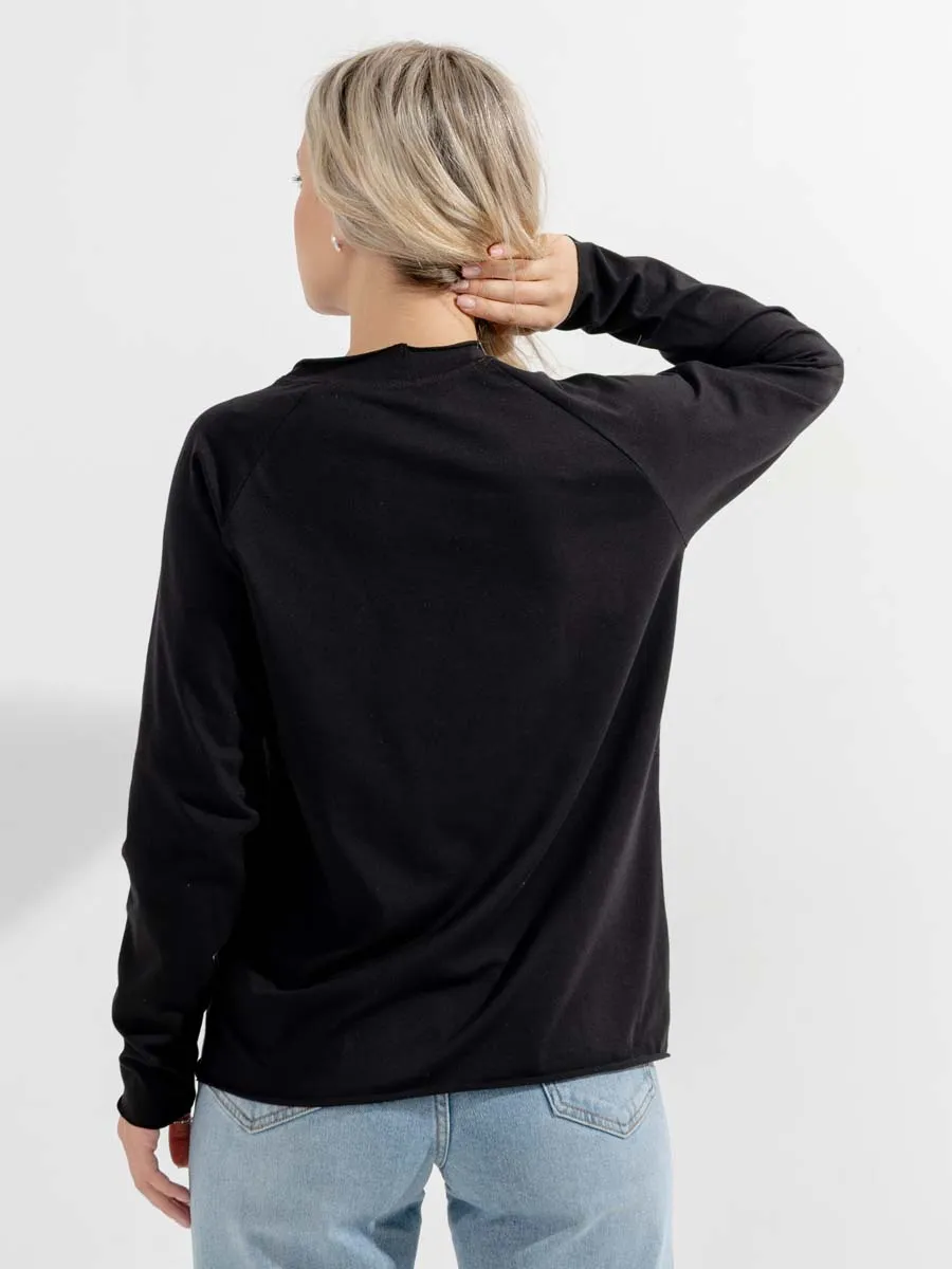 Лонгслив базовый джемпер осенний хлопок черный