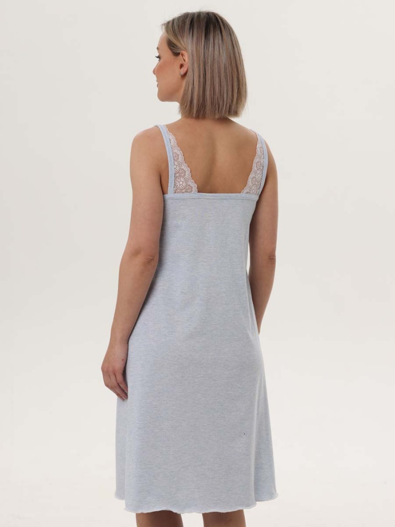  голубой меланж/белый