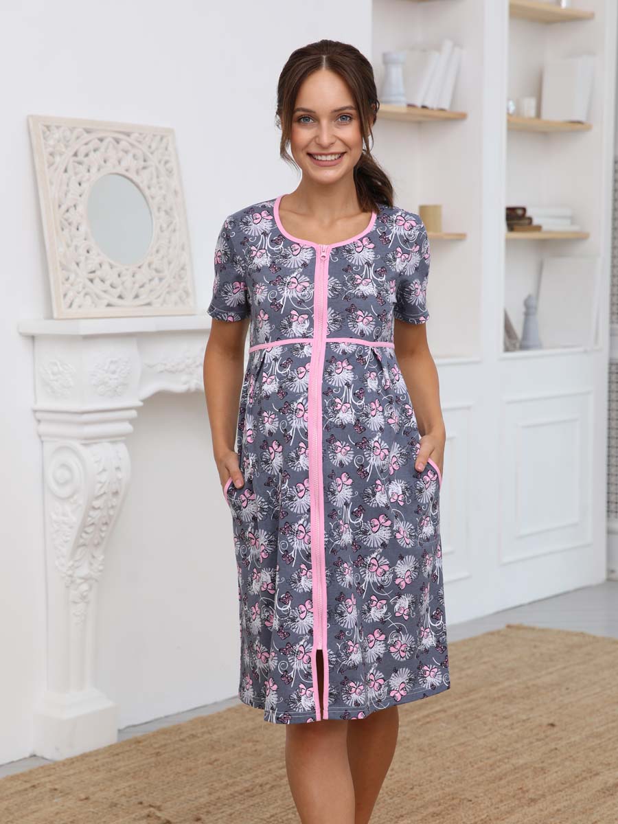  серый/розовый