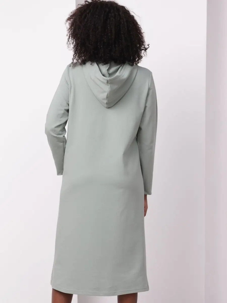 Платье женское для беременных и кормящих 60014 в офис оливковый