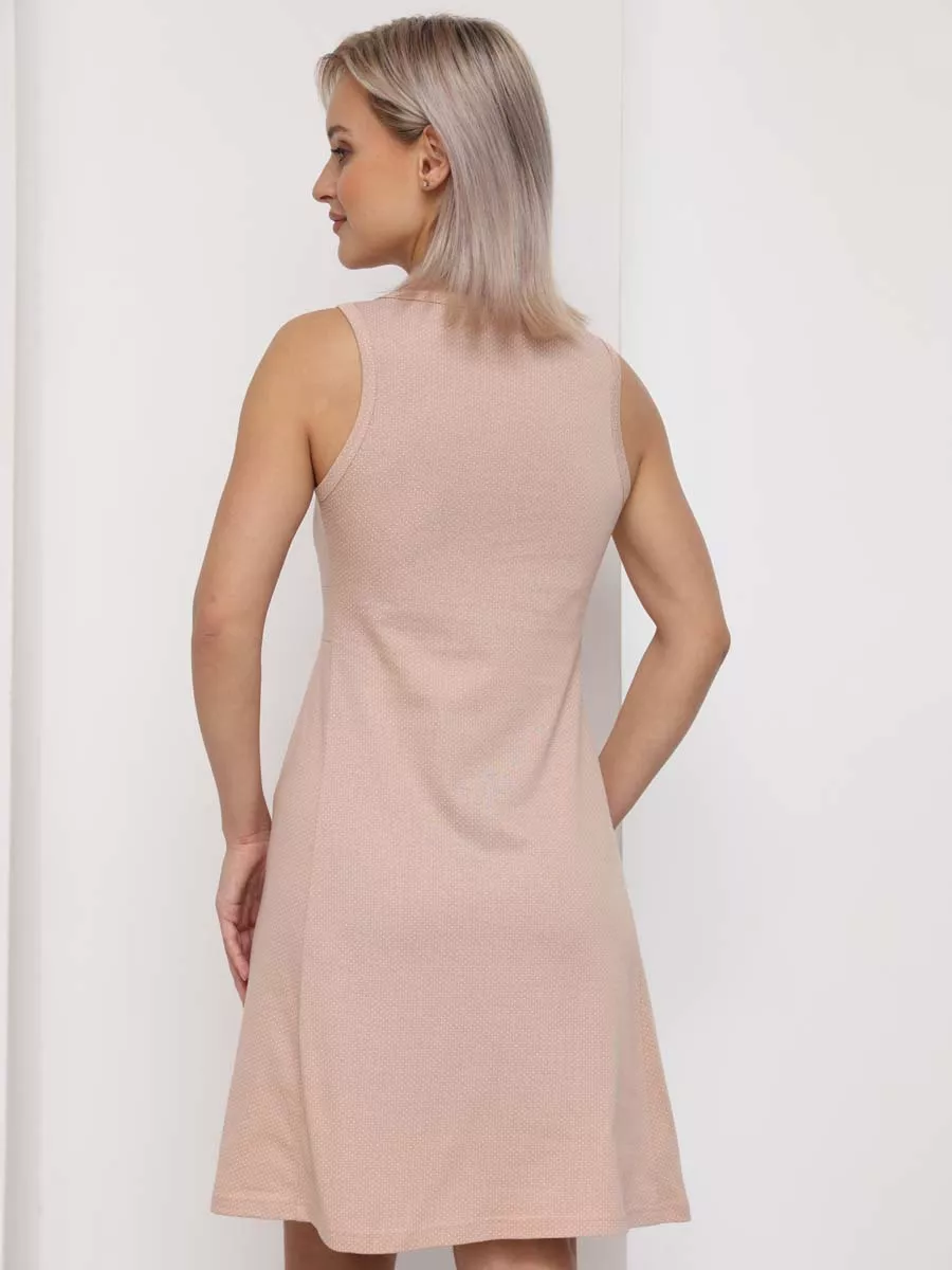 Ночная сорочка для беременных и кормящих бежевый