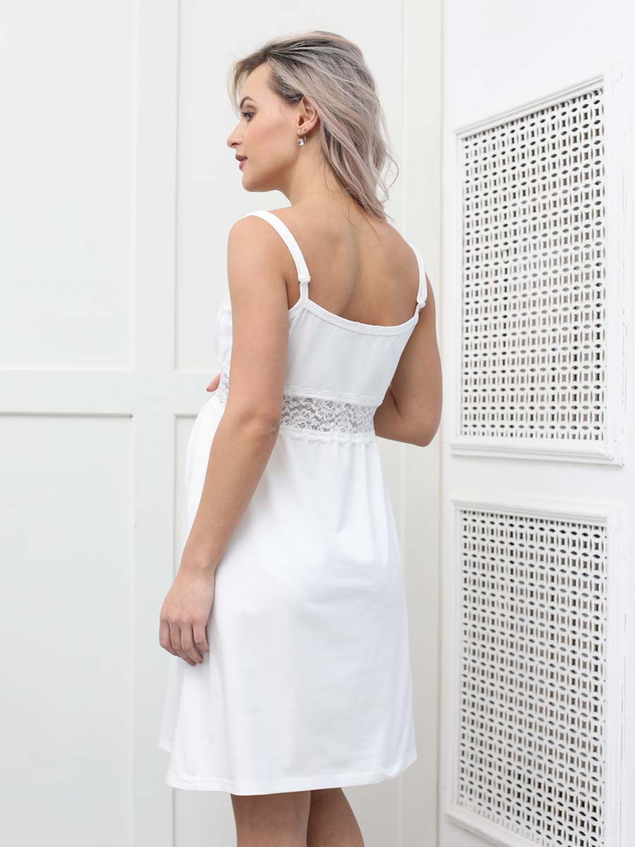 Сорочка в роддом для беременных и кормящих молочный