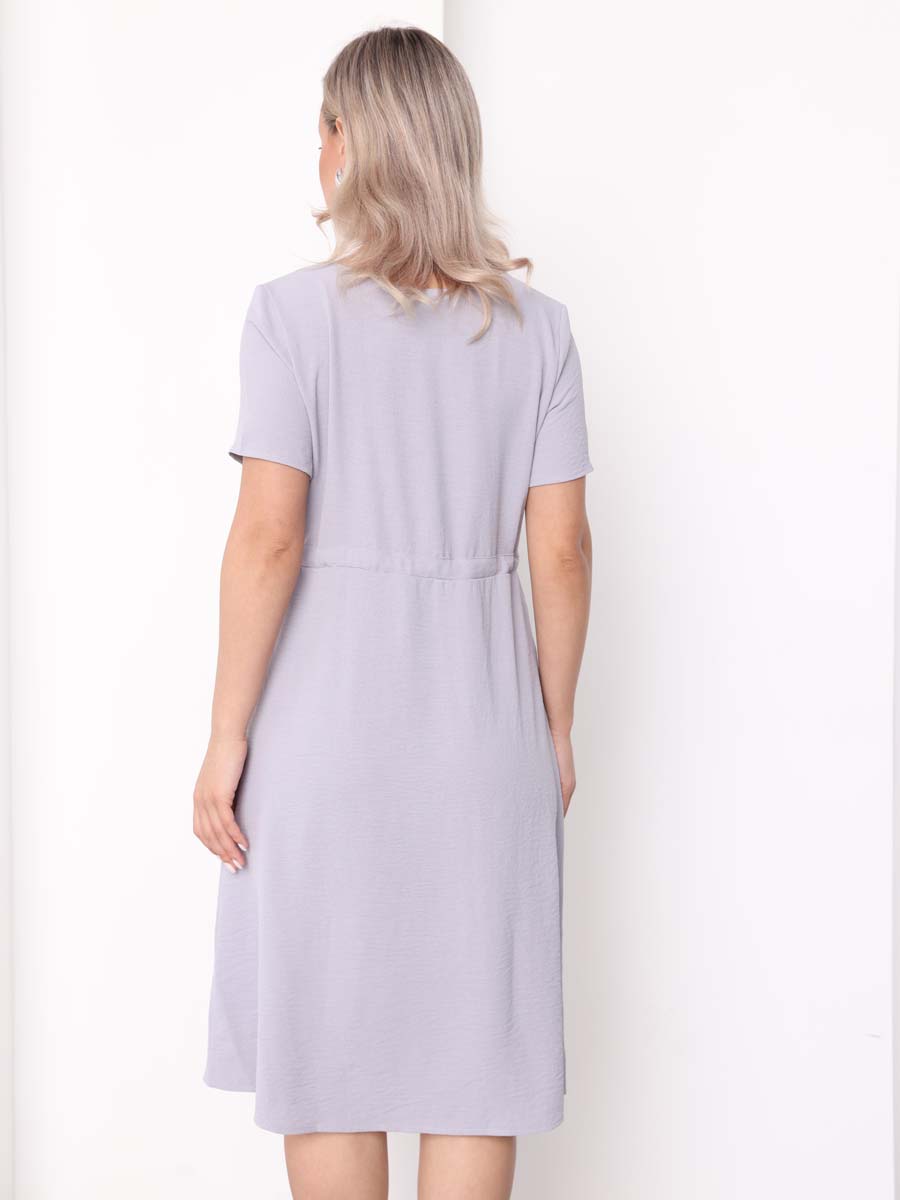 Платье летнее для беременных и кормящих 73712 серый