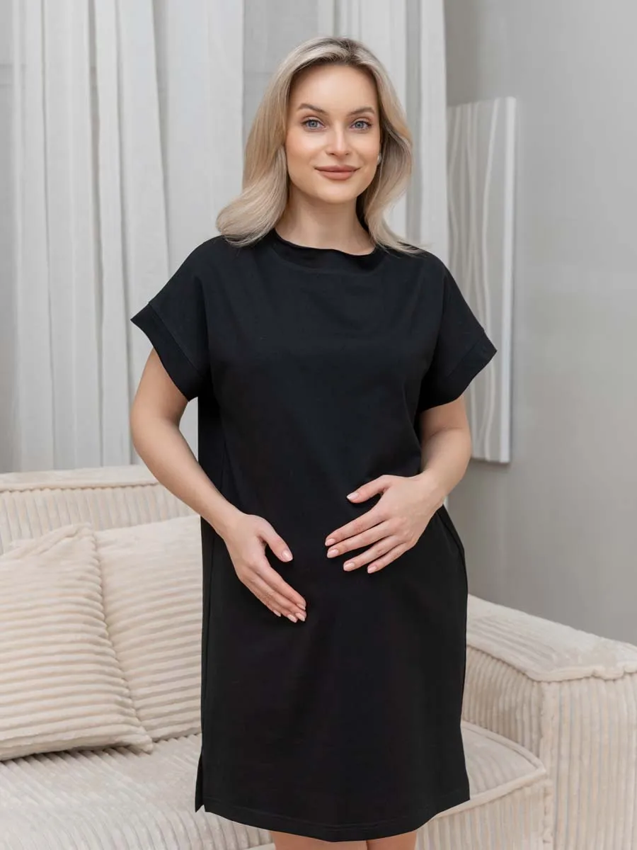 Домашнее платье сорочка черный