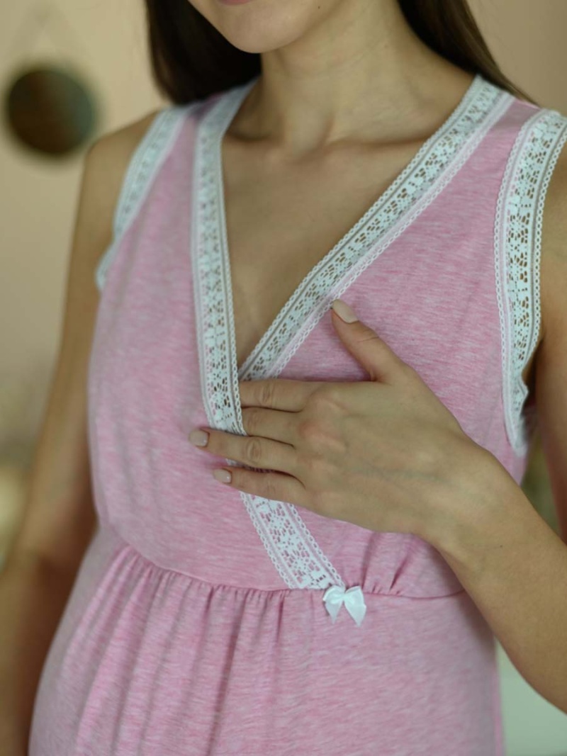  розовый меланж/белый