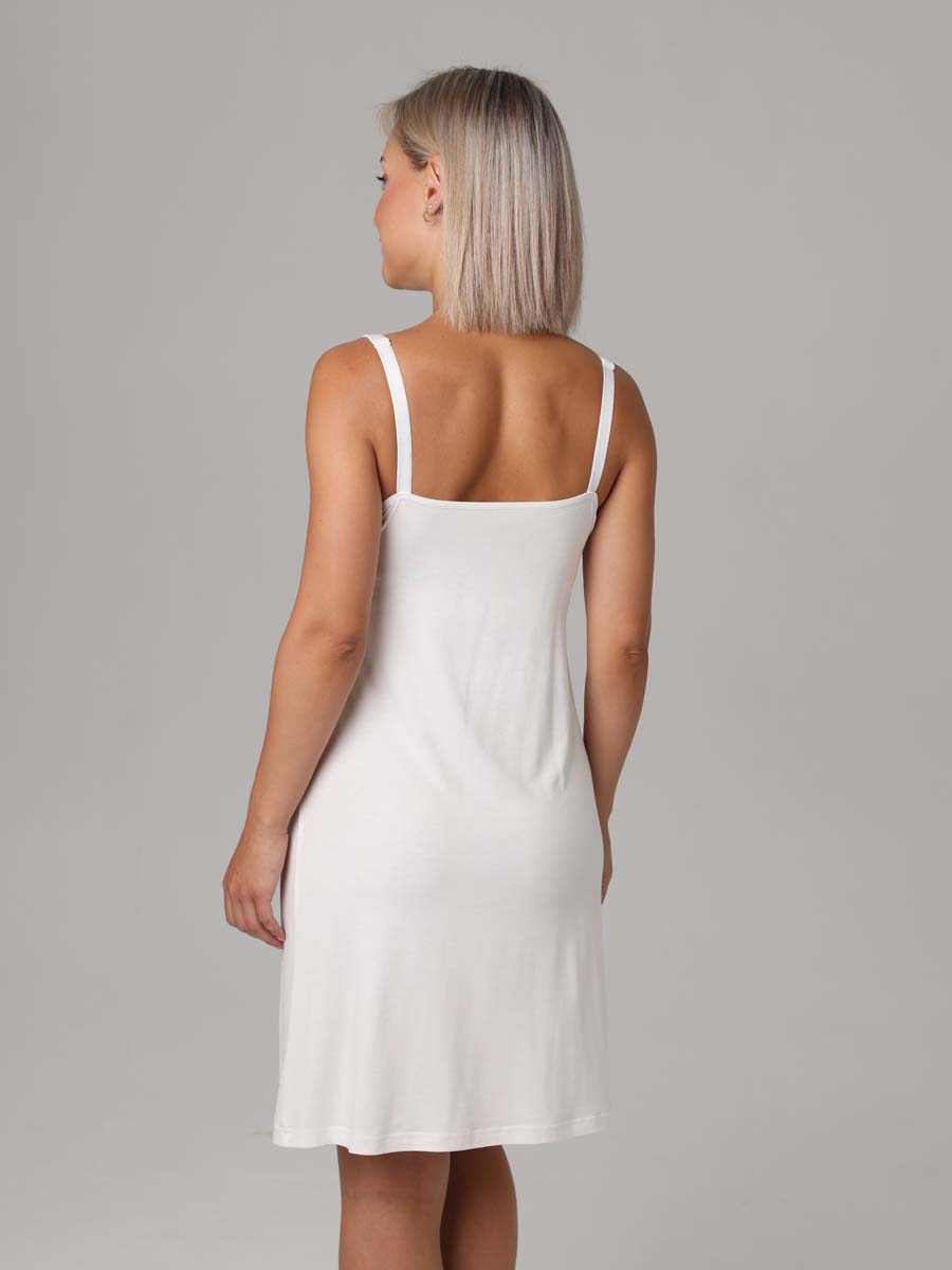 Халат с сорочкой для беременных и кормящих Пеньюар в роддом молочный