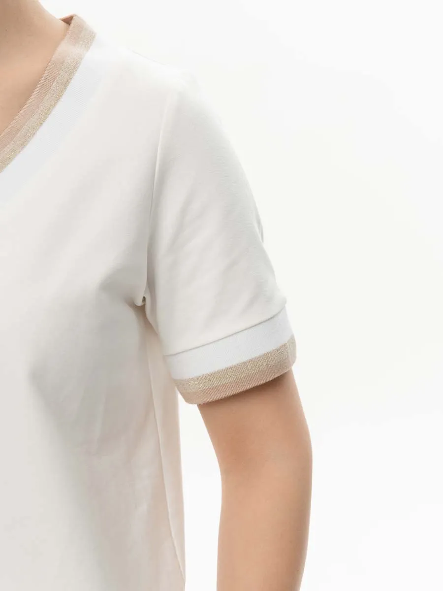 Костюм летний брюки футболка молочный