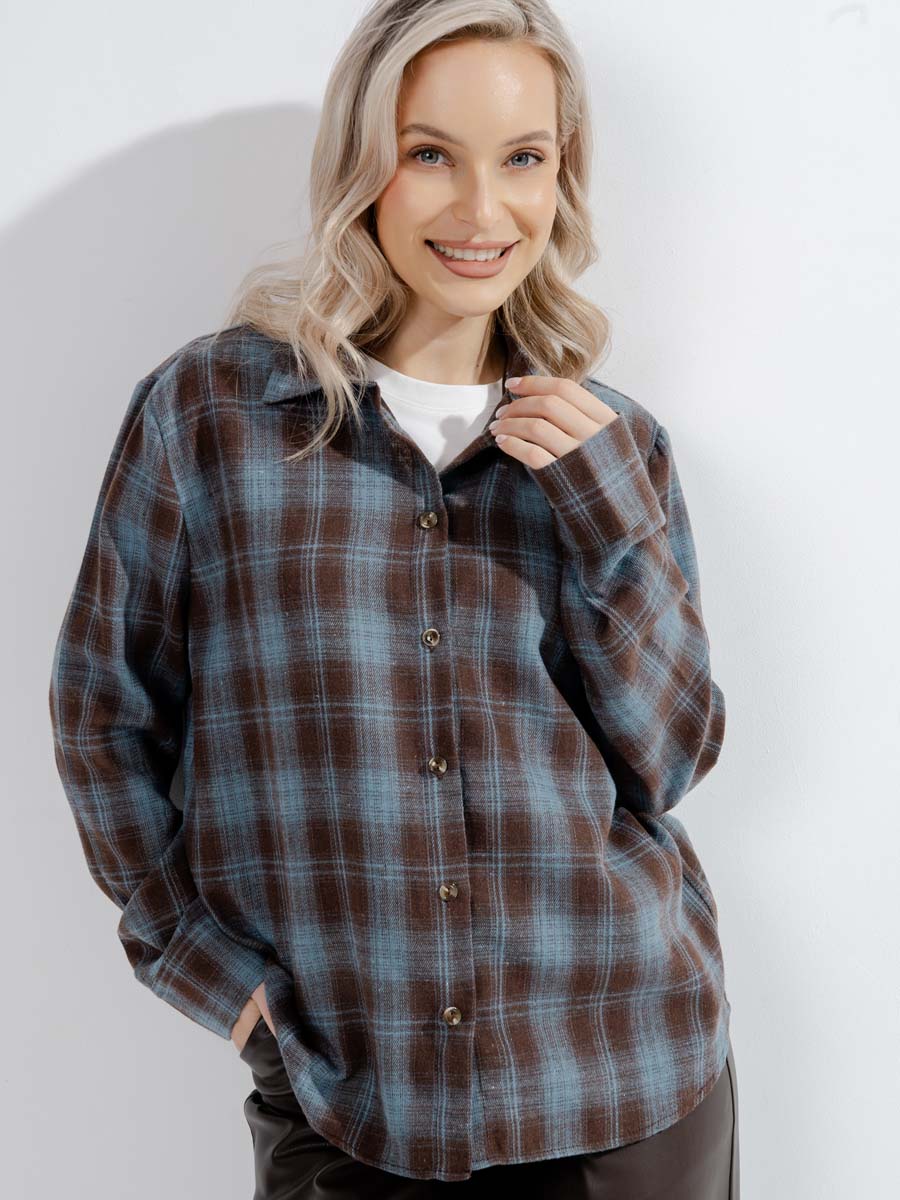  коричневый/аквамариновый