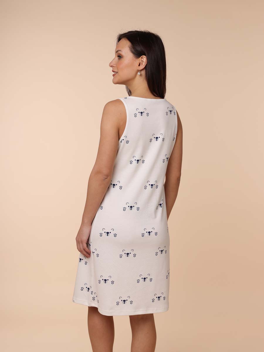 Комплект женский для беременных и кормящих 19230 серый_меланж/молочный