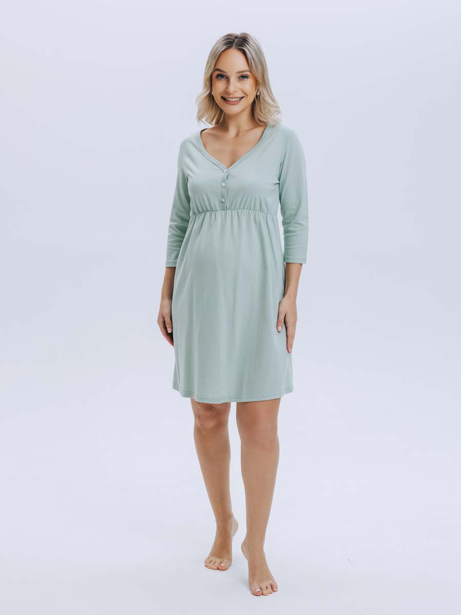 Ночная сорочка для беременных и кормления мятный