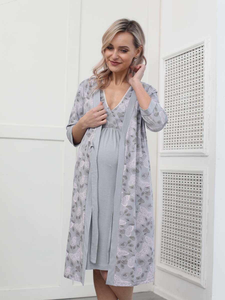 Костюм серый/лавандовый