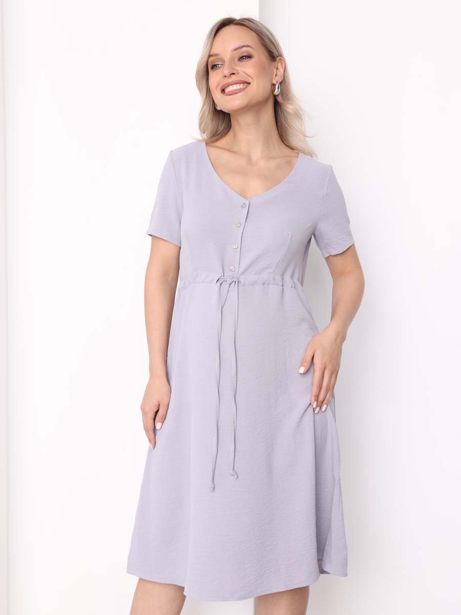 Платье летнее для беременных и кормящих 73712 серый