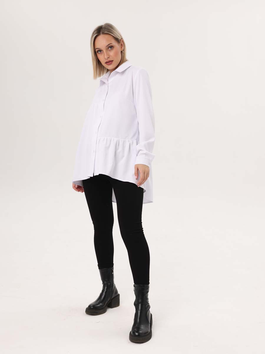 Леггинсы утепленные для беременных 66711 с мехом черный