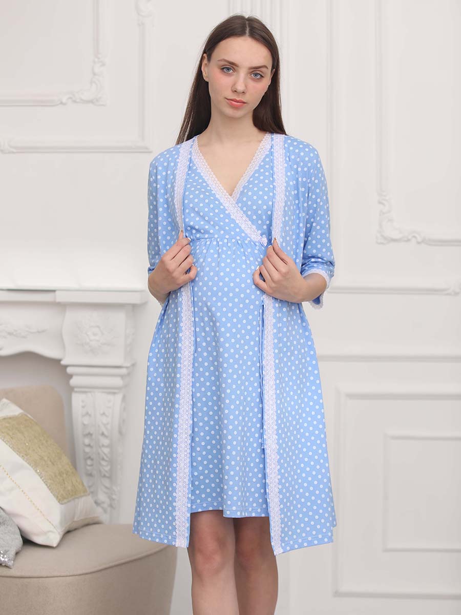  голубой/белый