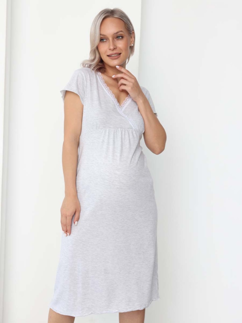  серый меланж/белый