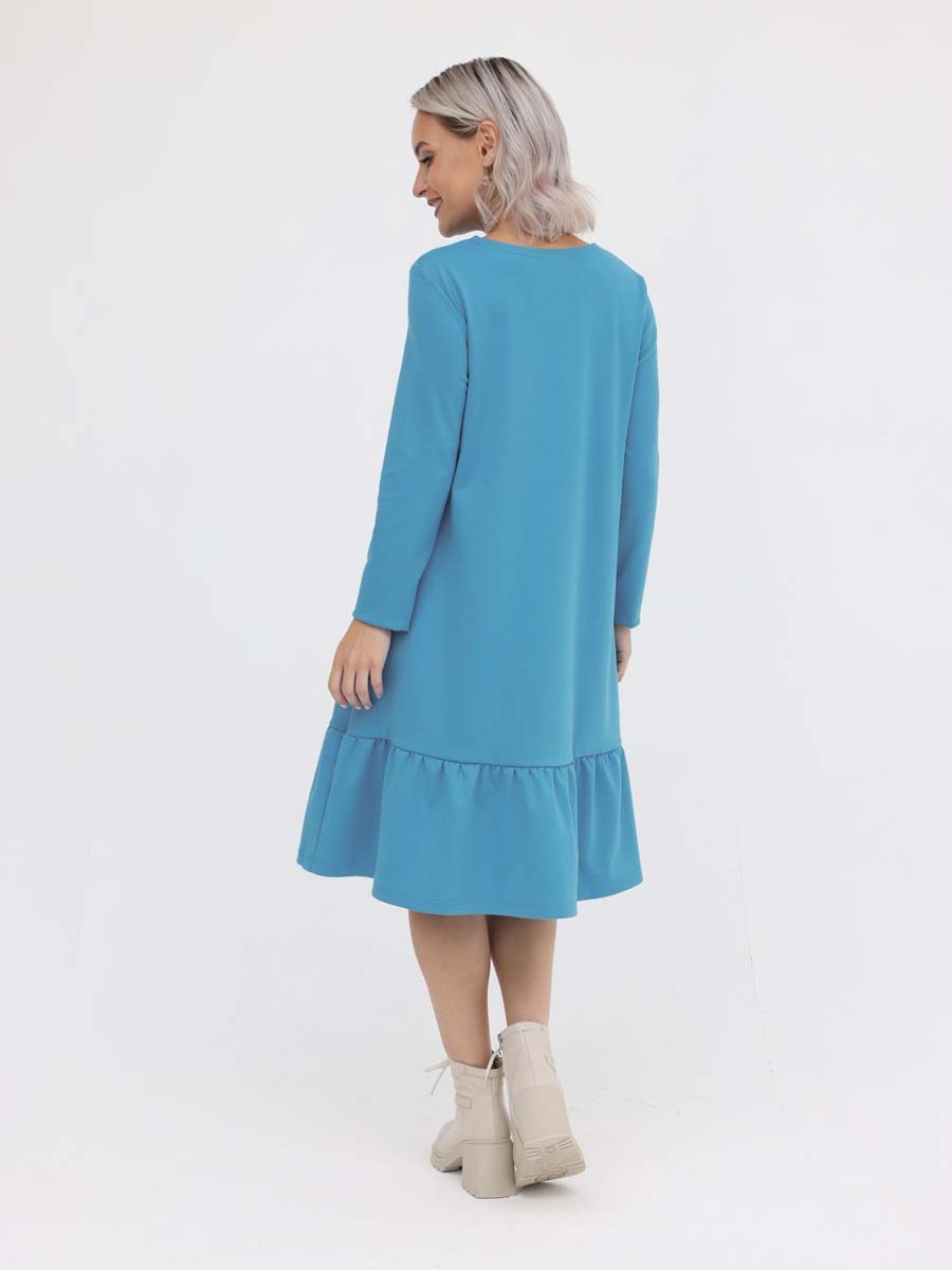 Платье в офис для беременных и кормящих мам бирюзовый