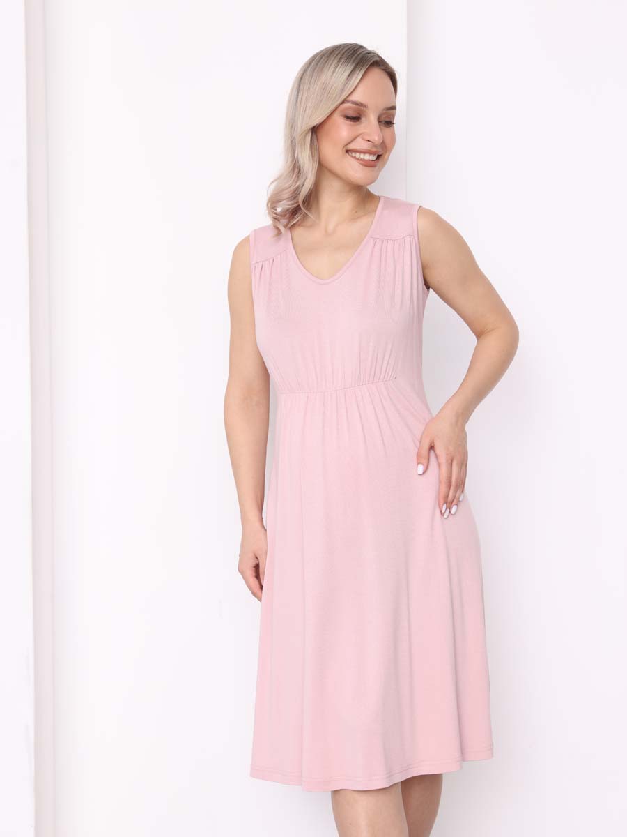 Ночная сорочка для беременных в роддом 54009 домашнее платье розовый