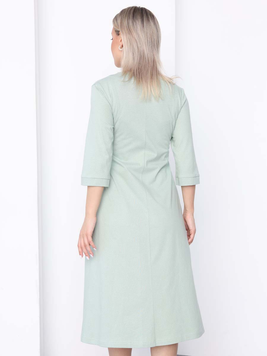 Халат и сорочка для беременных и кормящих в роддом костюм оливковый/молочный